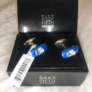 Saks Sterling Blue Convertible Cufflinks